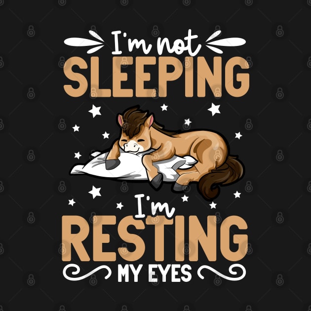 Horse - I'm not sleeping I'm resting my eyes by Modern Medieval Design