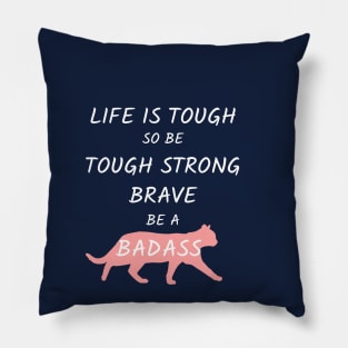 tough strong badass woman Pillow