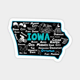 Ottumwa Iowa map Des Moines Sioux City, Mason City, Boone, Ames, Davenport, Fort Madison Magnet