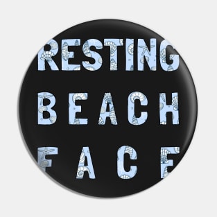 Resting Beach Face Pin