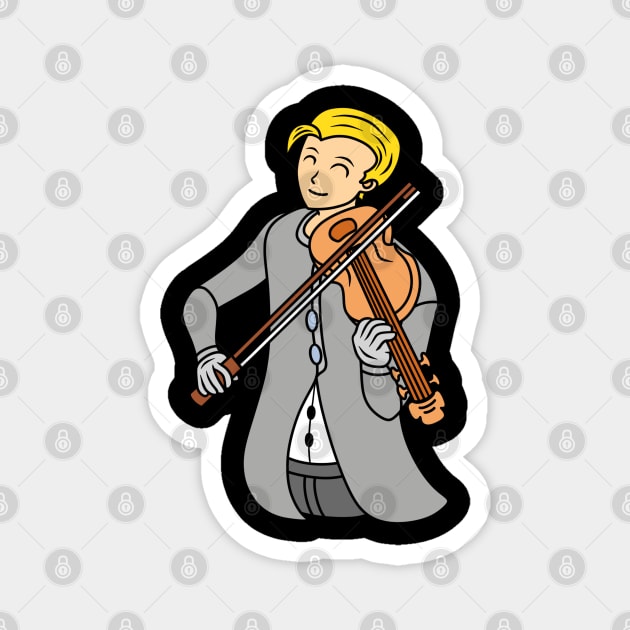 Violinist boy Magnet by Andrew Hau