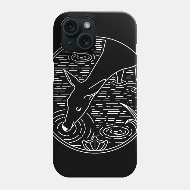 Deer Line (White) Phone Case by quilimo