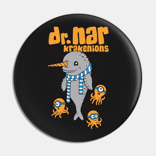 Despicable Dr. Nar Krakenions Narwhal Not Dabbing Parody Tee Pin by DesIndie