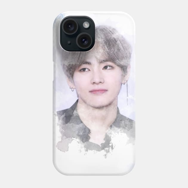 Bts Tae watercolor - BTS Army kpop gift BT21 Phone Case by Vane22april