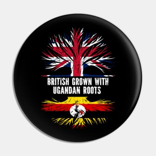 British Grown with Ugandan Roots UK Flag England Britain Union Jack Pin