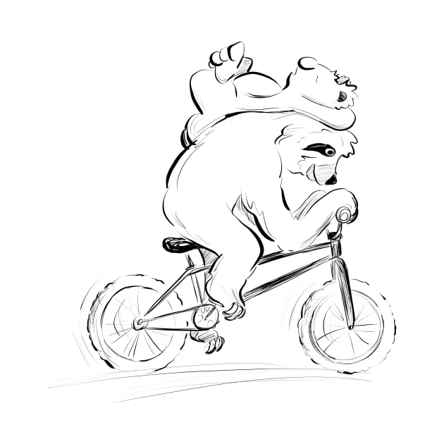 Sloth and Koala on a Bike by Jason's Doodles