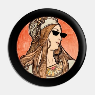 Old fashion art with thug life glasses Pin