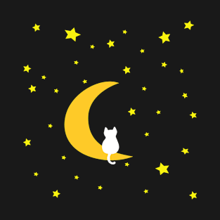 Crescent Moon And Star Flag Black Cat Mom Shirt Crescent Moon T-Shirt T-Shirt