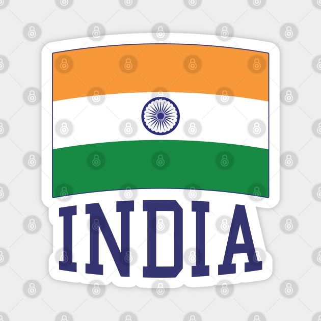 India Flag in Tricolor with Ashoka Chakra Desi Indian Magnet by alltheprints