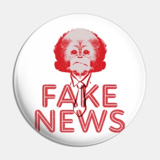 Fake News Monkey Pin