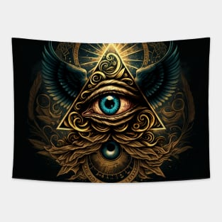 illuminati-inspired, eye Tapestry