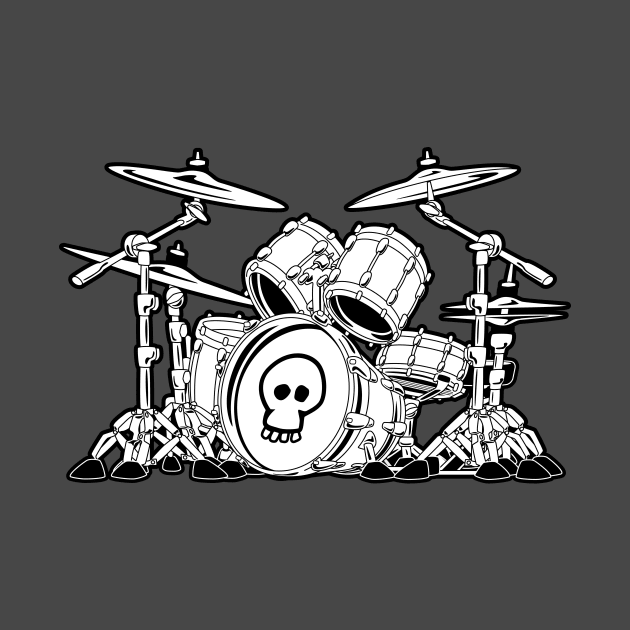 Drum Set Cartoon by hobrath