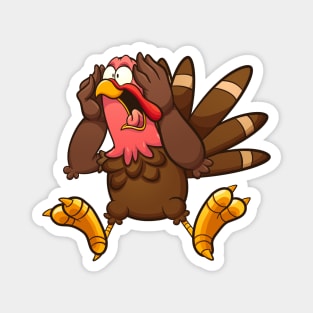 Scared turkey Magnet