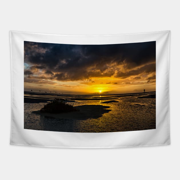 Sunrise, Gorriones,  Costa Calma Tapestry by Reg-K-Atkinson