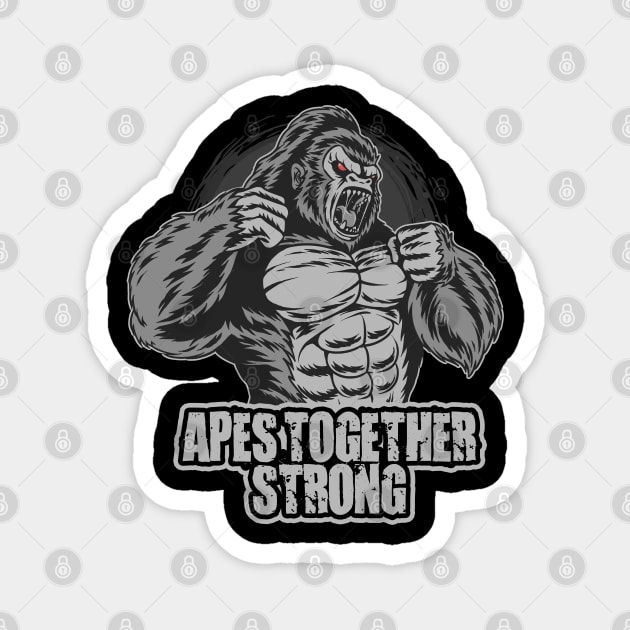 Apes Together Strong Gme Amc Ape Gorilla To the moon Magnet by JayD World