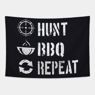 Hunt barbeque repeat Griller Hunter Gift Tapestry