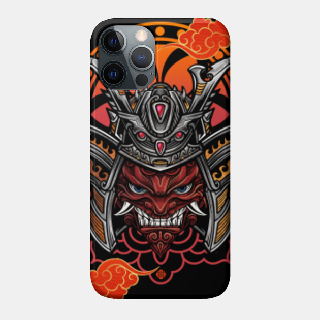 Angry samurai oni - Samurai Oni - Phone Case