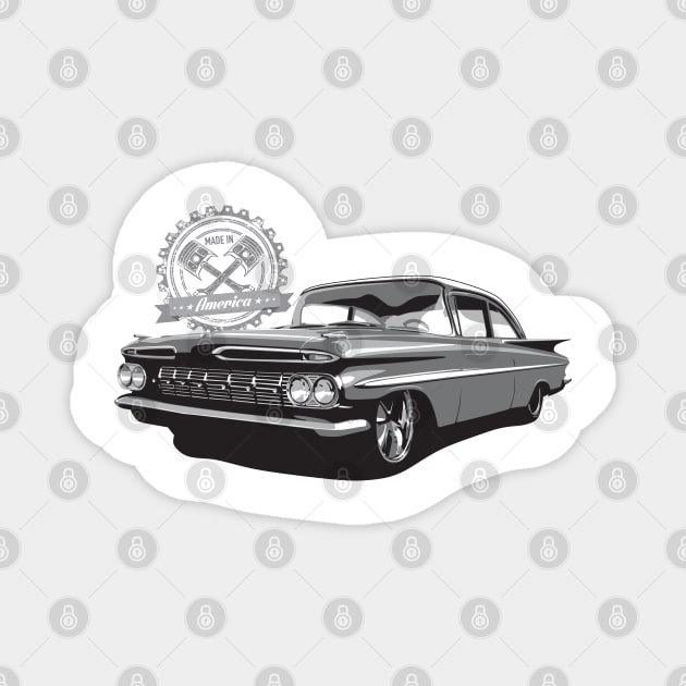 1959 Chevrolet Impala - Made in America Magnet by 6thGear