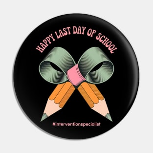 Intervention Specialist Last Day of School Coquette Bow Pin