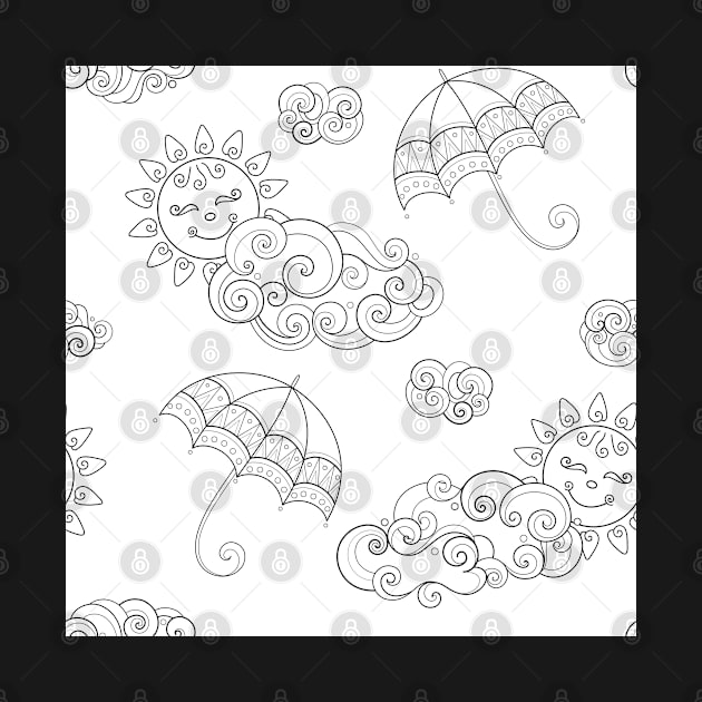 Noncolored Fairytale Weather Forecast Print by lissantee