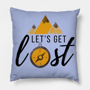 Lets get lost - vintage Pillow