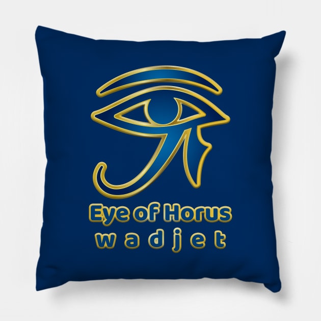 Eye of Horus: Wadjet Pillow by Da Vinci Feather