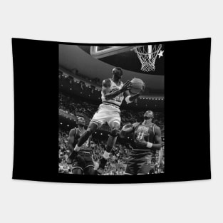 BASKETBALLART -JORDAN BLACK WHITE 2 Tapestry