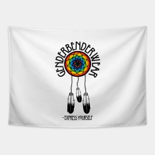 GenderBenderWear (White) - "Express Yourself Dreamcatcher" Tapestry