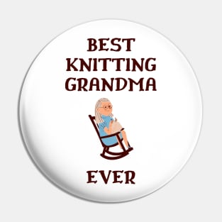Best Knitting Grandma Ever Pin