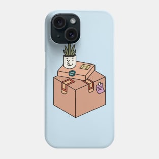 Funny plant and boxes Phone Case