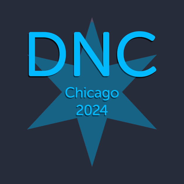 2024 Democratic National Convention Chicago All Blue Star by GdotArroyo