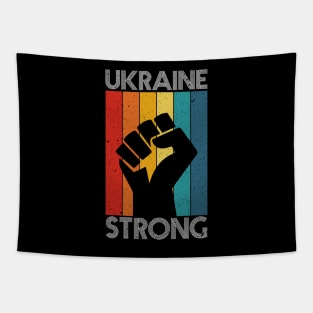 Ukraine Strong Retro Vintage Flag Tapestry