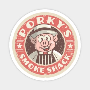 Porky's Smoke Shack BBQ Restaurant Retro Vintage Magnet