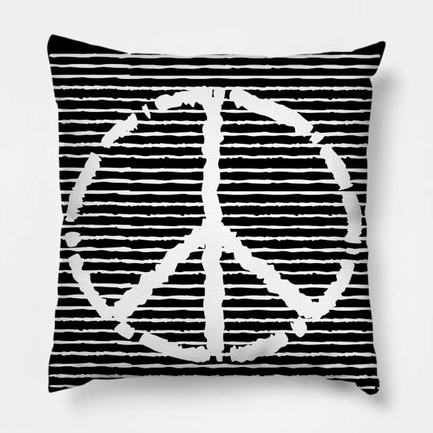 Spread Peace Pillow by 99sunvibes