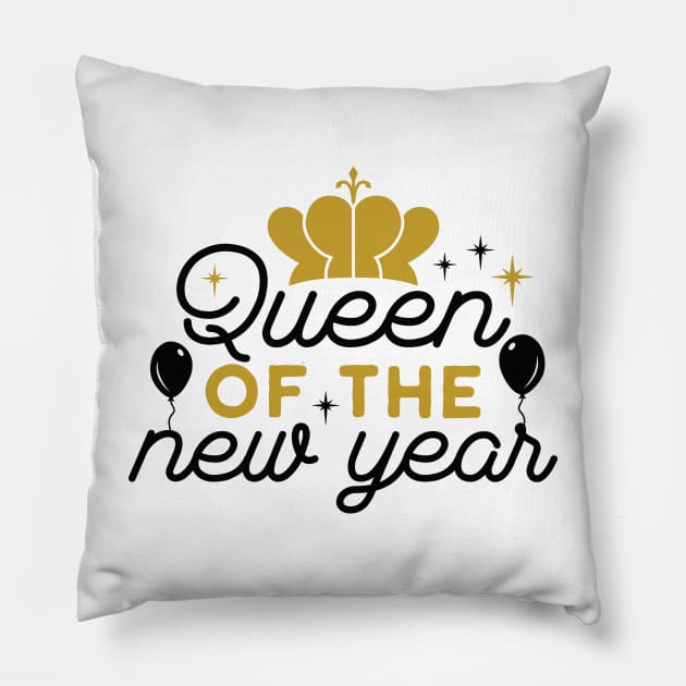 Queen Of The New Year 2023 Pillow by mcoshop