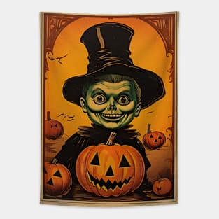 Ghoulish Pumpkin Patch Tapestry