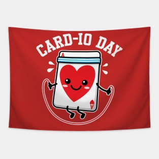 Ace of Hearts Card Cardio Day Tapestry