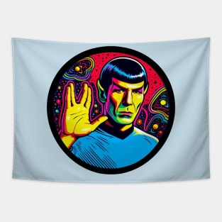 Blacklight Spock Tapestry