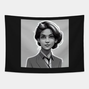 Female scientist | Comics style Tapestry