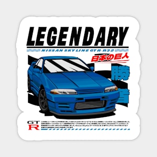 NISMO NISSAN SKYLINE GTR R32-BLUE Magnet