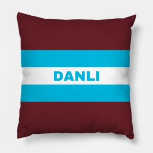 Danli City in Honduras Flag Colors Pillow