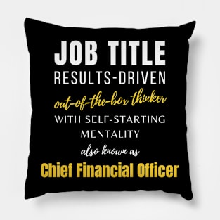 Chief Financial Officer | Management Co Worker Promotions Colleague Birthday Pillow