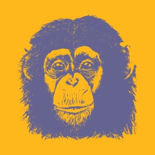 Purple Chimp face T-Shirt