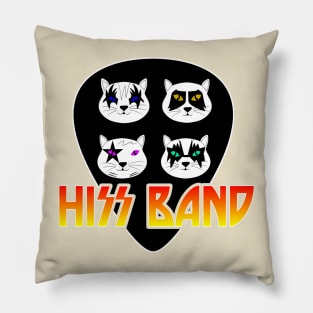 Hiss Cat Funny Cats Kittens Rock Music Cat Lover Hiss Pillow