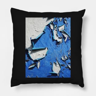 Blue-White Abstract Pillow