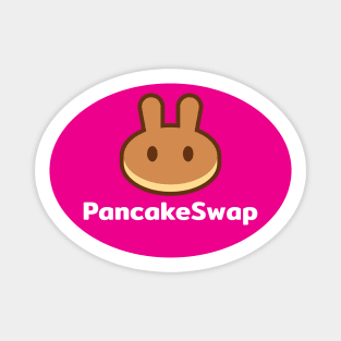 PancakeSwap CAKE Crypto Coin Magenta Euro Oval Magnet