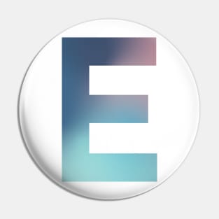 Gradient Letter E Initial Alphabet Pin