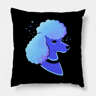 Vaporwave Poodle Dog Lover Puppy Pillow