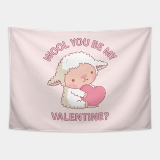 Cute Wool You Be My Valentine Pun Tapestry