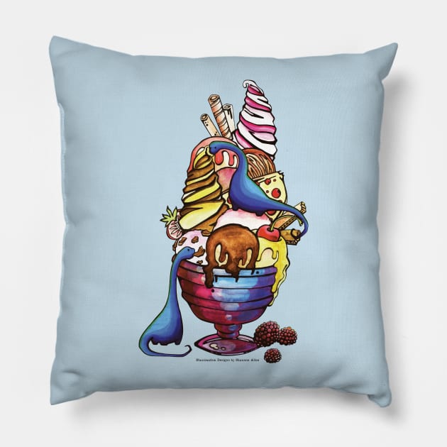 Dinosaur Ice Cream Pillow by Shanimation